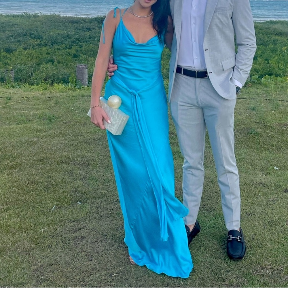 NBD Revolve Satin Backless Gown